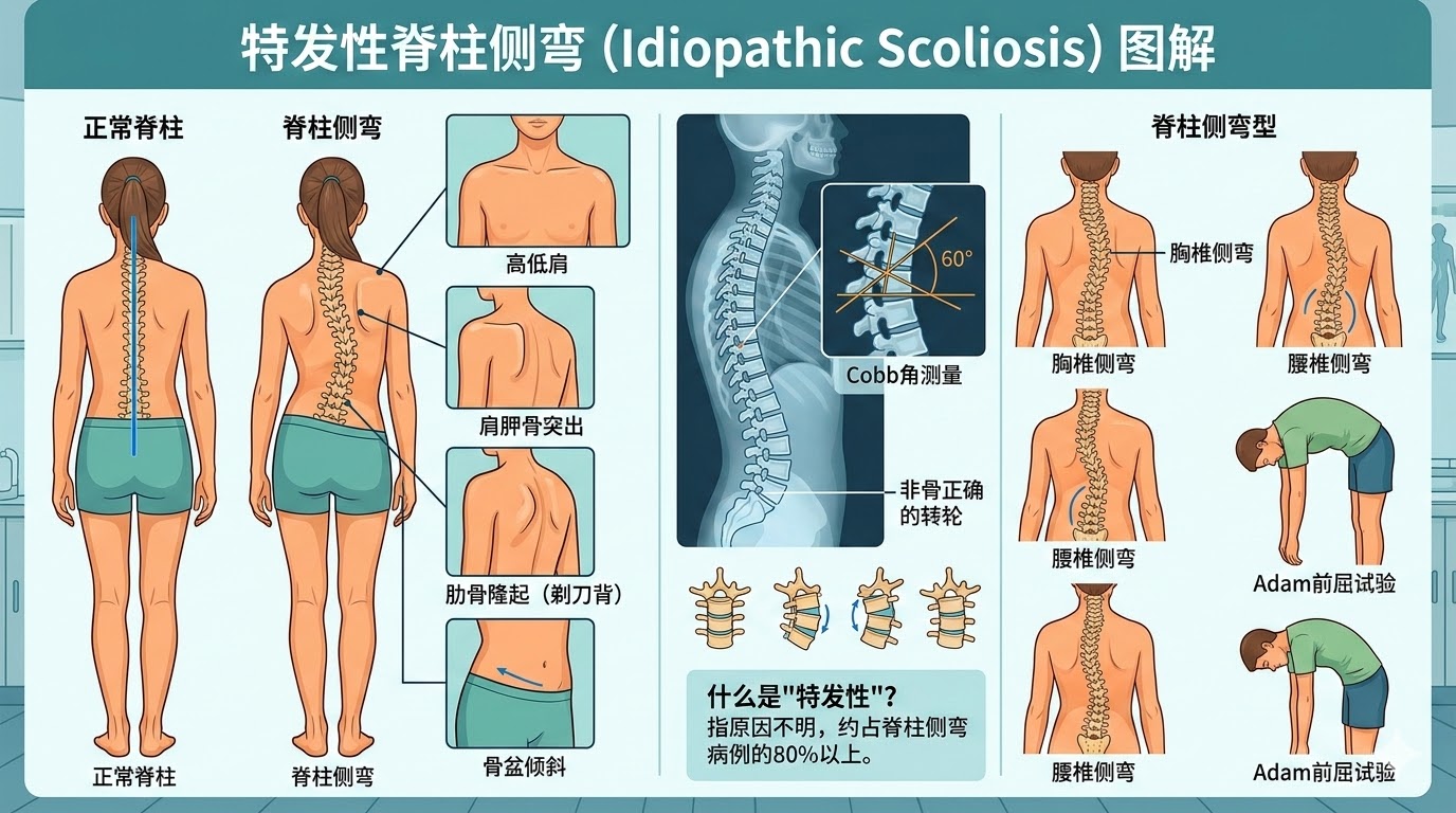 idiopathic scoliosis ch 特发性脊柱侧弯详解图