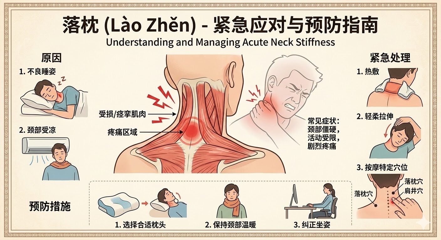 落枕 (Lào Zhěn) 预防与应对指南